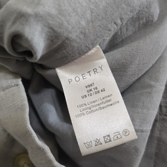 Poetry Boxy Jacket Garment-dyed Linen Jacket 12 Light Gray - Picture 7 of 8